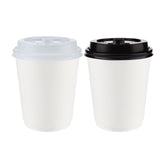 White Double Wall Paper Cups with Lid
